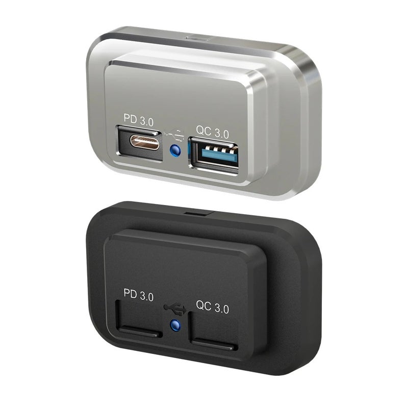 Bluejw شاحن سيارة مزدوج USB QC 3.0 و Type-C PD، مقبس شاحن سيارة 12V، محول سيارة سريع الشحن - Image 4